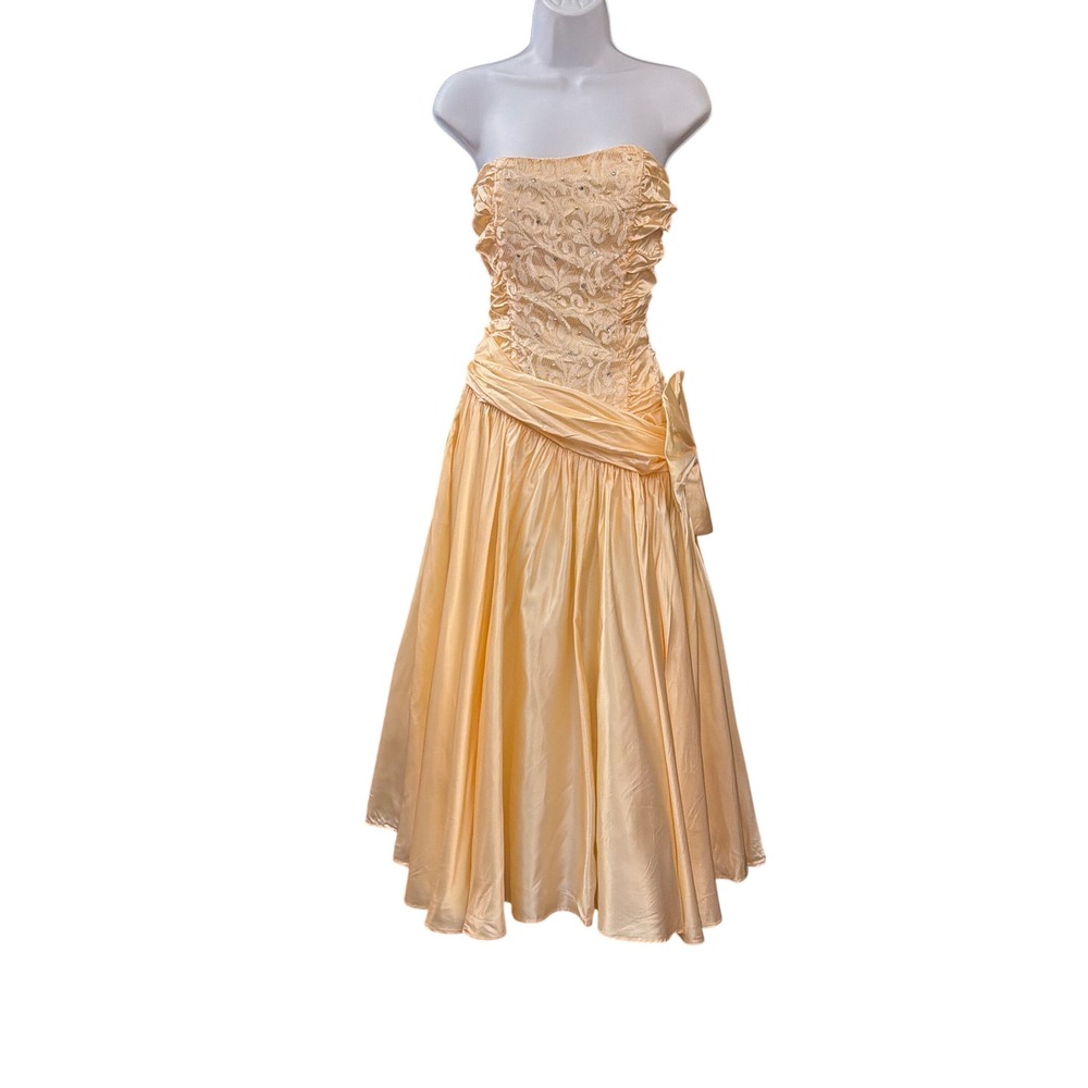 Vintage Formal 80's Zum Zum Party Dress Prom Regencycore Coquette Princesscore